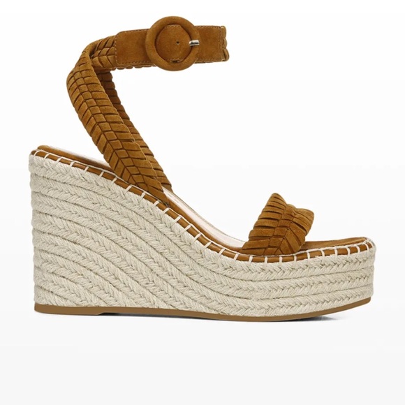 Veronica Beard Shoes - Veronica Beard Brown Rilla Suede Woven Wedges